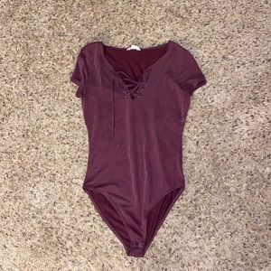 Burgundy bodysuit